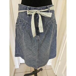 Marc Jacobs Denim Skirt 10 Midi Length Skirt Belted Vintage